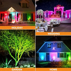 10W RGBW LED Landscape Lights Spot Lights Outdoor for Yard Garden Decor Spotlight, Landscape Lighting with 16 Color Changing and Remote IP68 Waterproof (10) - Image 5