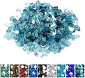 Mr. Fireglass 10 lbs High Luster Fire Glass, 1/2 Inch Reflective Aqua Blue by Mr.+Fireglass