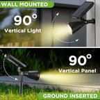 InnoGear 4 Solar Lights Outdoor Spot Garden Yard Landscape Flag, Warm White - Image 6