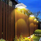 Gutter Lights, 40 LEDs Solar Patio Decor Light, Deck Lights Outdoor Waterproof Fence Light for Wall Backyard Porch, Patio, Pool,Step Stairs, Yard, Garden, Pathway - 4 Pack-White,Warm White Light - Image 7