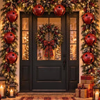 Civaner 1 Pcs 8 Inch Giant Metal Christmas Burgundy Jingle Bell - Image 3