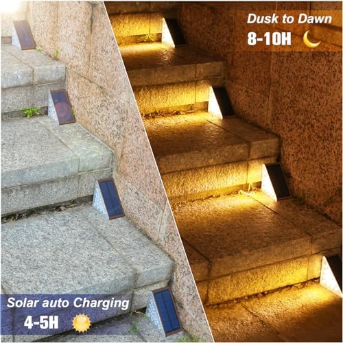 VOLISUN Solar Step Lights Outdoor Waterproof, LED Outdoor Stair Lights - Image 2