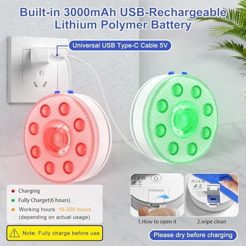 LUXJET Rechargeable Pool Lights 4 Pack, Submersible LED Lights, RF Remote - Image 6