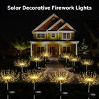 Solar Outdoor Lights Outdoor Waterproof 200 LED Firework Light Solar Powered Sparkles Landscape Fairy Light Outside Decorations Lights for Yard Patio Pathway Lawn Party Decoration, 8 Pack - Image 3
