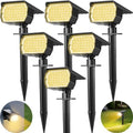 Tadyreal Solar Spot Lights Outdoor 6 Pack, [46 LED/3 Modes] Solar Landscape Spotlights Waterproof, 2-in-1 Auto On/Off Solar Powered Lights for Outside Yard Garden Wall Pathway(Warm White) by TadyrealSolarLights