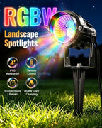 RGBW Spot Lights Outdoor 12W Color Changing Landscape Lighting - Image 2