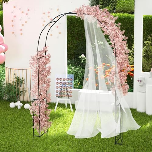 Giantex Garden Arch Trellis, 7.9 FT Metal Wedding Arbor for Ceremony - Image 2