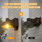 Ehaho Porch Lights with Outlet for Front Door, Dusk to Dawn, IP65 (2 PCS) - Image 3