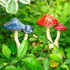 Ceramic Mushroom Garden Stake, Outdoor Mushroom Statue for Yard Decor - Image 3