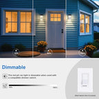 LIT-PaTH Outdoor Wall Light Fixture, Aluminum, LED 3CCT, Black, 2 Pack - Image 3