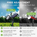 InnoGear 4 Solar Lights Outdoor Spot Garden Yard Landscape Flag, Warm White - Image 2
