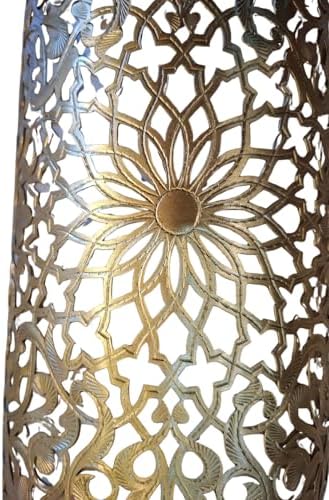 Set of 2 Moroccan Brass Wall Lamp Sconce Home Decor, Handmade Lighting Copper Metal Lights Turkish Lamp, Ramadan Candle Lantern, Candle Holder, Indoor Outdoor, Patio, Porch, Shelf, Garden (Kasbah) - Image 3