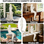 Large Mermaid Statue, 26 in DIY Outdoor Garden Sculpture Figurines - Image 4