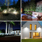 T-SUNUS Solar Landscape Spotlights 4-Pack White 6000K Outdoor Garden Flag - Image 7
