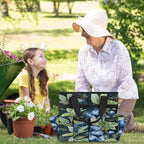 Fruit Printing Garden Tool Bag Organizer Heavy Duty Blueberry Leaves Gardening Tote Bag with 10 Pockets for Women Men Gardening Gifts - Image 6