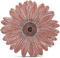NAT & Jules Gerbera Daisy Flower Shaped Dimensional Indoor Outdoor 12 inch Cast Resin Decorative Garden Stepping Stone, Patio, Walkway Sculpture Yard Art, Terracotta by NatJules