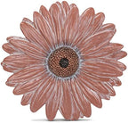 NAT & Jules Gerbera Daisy Flower Shaped Dimensional Indoor Outdoor 12 inch Cast Resin Decorative Garden Stepping Stone, Patio, Walkway Sculpture Yard Art, Terracotta by NatJules