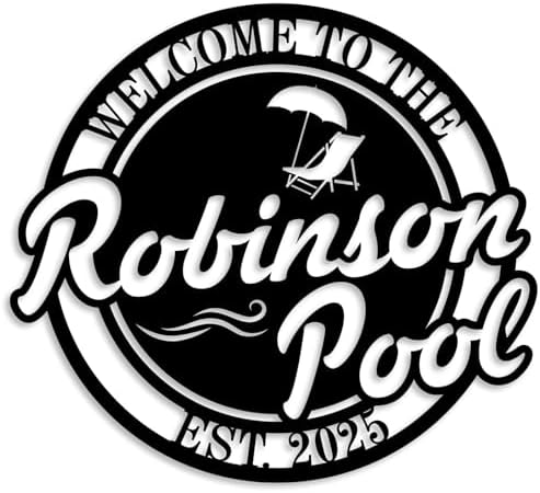 Swimming Pool Metal Sign, Personalized Pool Sign, Pool Metal Sign, Poolside Paradise Sign, Pool Signs and Decor Outdoor, Custom Pool Sign by ENFODREAM