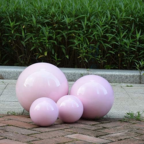 10 inches Gazing Ball,Pink Stainless Steel Garden Sphere,Seamless Polished Reflective Smooth Mirror Garden Globe,Colorful Addition for Photography Garden Home Decorate - Image 2