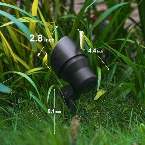 GOODSMANN Landscape Lighting 2PK Low Voltage Landscape Flood Lights 3W LED 200 Lumen Outdoor Spotlight 3000K Warm White Replaceable LED Bulbs Outside Hardwired Lighting with Metal Stakes - Image 7