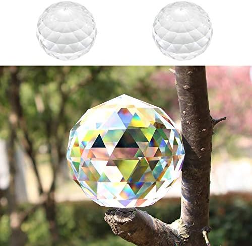 5pcs Clear Cut Crystal Sphere 50mm Faceted Gazing Ball Glass Ball Prisms Suncatcher Home Hotel Photography Décor - Image 5