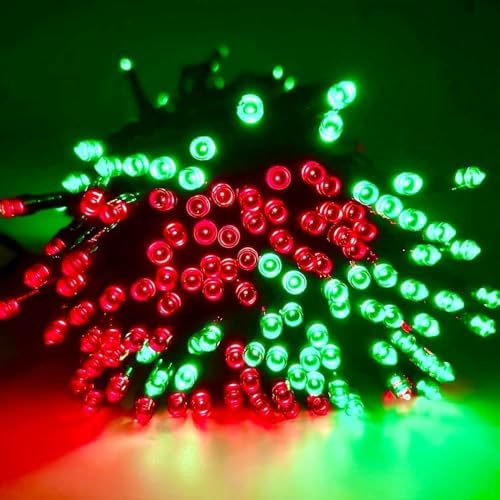 Solar Christmas Lights Outdoor 2 Pack 480 LED Solar String Lights Red Green - Image 6