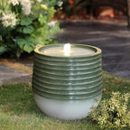 LuxenHome 20" Resin Bubbling Outdoor Water Fountain with LED Light - Image 3