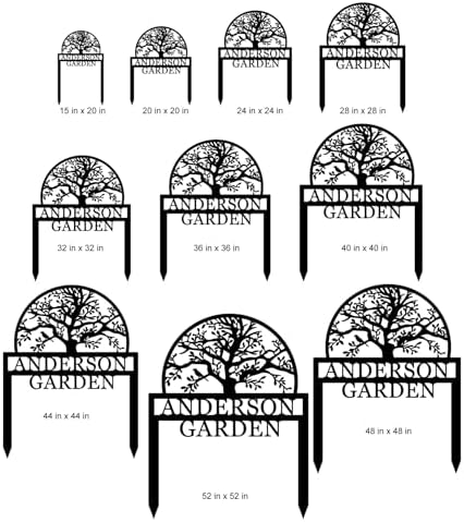 Personalized Tree of Life Metal Garden Stake, Custom Last Name Sign For Outdoor, Home Address Sign, Nature Lover Gift - Image 6