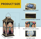 Solar Lantern Mid Century Modern Stained Outdoor Waterproof Garden Hanging Lantern Solar Powered Lighting Outside Solar Light for Patio Yard Camping, Gifts for Women Mom - Image 2
