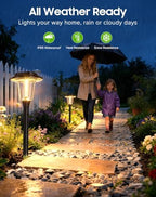 2026 New Solar Pathway Lights, 12 Pack Solar Lights Outdoor, Waterproof IP65, Upgraded Bright LED, Auto On/Off, Modern Garden Lights, Solar Powered Light for Yard, Lawn, Walkway, Driveway, Patio Decor - Image 6