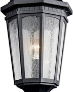 Kichler Courtyard Outdoor Post Light, Textured Black - Image 6