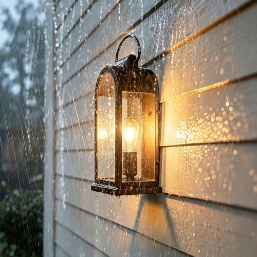 Outdoor Wall Lights Rustic Porch Light Bronze Exterior Lighting Fixture by LPRZSG