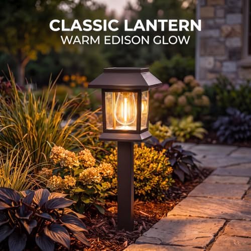 Benany Solar Outdoor Lights, 12 Pack Solar Pathway Lights Waterproof, Landscape Lighting for Path Walkway Lawn Garden Yard Outside Décor, Brown - Image 3
