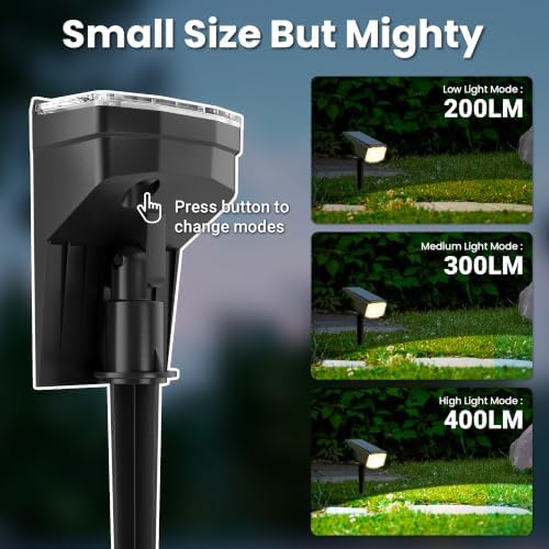 SOLPEX Solar Spot Lights Outdoor Waterproof 10 Pack Warm White - Image 3