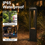 Landscape Pathway Lights Modern Black Path Light Cone LED Bollard Lighting Fixture Outdoor Sideway Lighting With Aluminum Housing Walkway Lamps Waterproof 3000k Lawn Light For Garden Yard House Park - Image 3