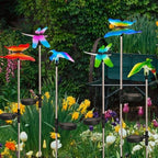 6 Pack Solar Garden Stake Lights Outdoor, Yard Figurine Stake Light, Flower Hummingbird Dragonfly Butterfly for Patio Yard Pathway Decoration (Garden) - Image 4