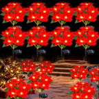 8 Packs Solar Christmas Flower Lights 27.56'' Garden Decor by Unknown