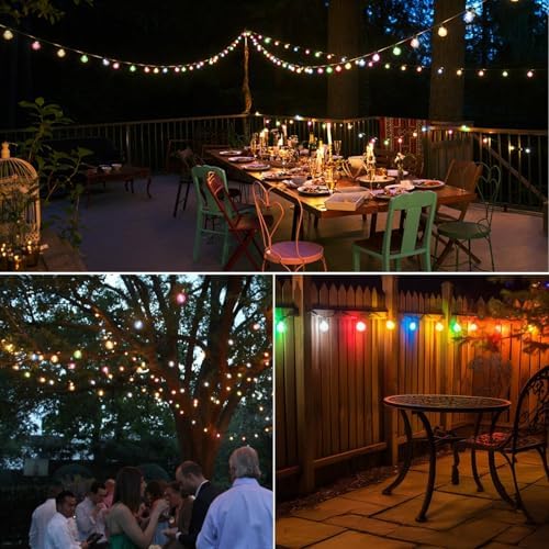 40 ft 25 Multicolor G40 LED Outdoor String Light, Plug-in Globe Patio Light - Image 6