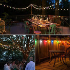 40 ft 25 Multicolor G40 LED Outdoor String Light, Plug-in Globe Patio Light - Image 6