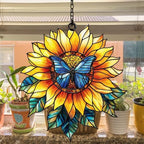 Sunflower and Butterfly Acrylic Suncatcher - Image 4