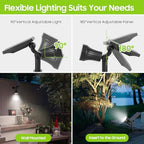 800 Lumens Solar Powered Spot Lights Outdoor (Daylight White, 6-Pack) - Image 2
