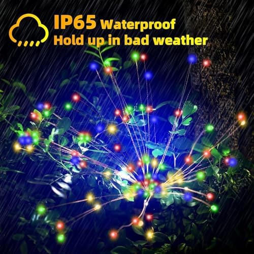 6 Pack Solar Lights (Firework Light Warm Multicolor) - Image 4