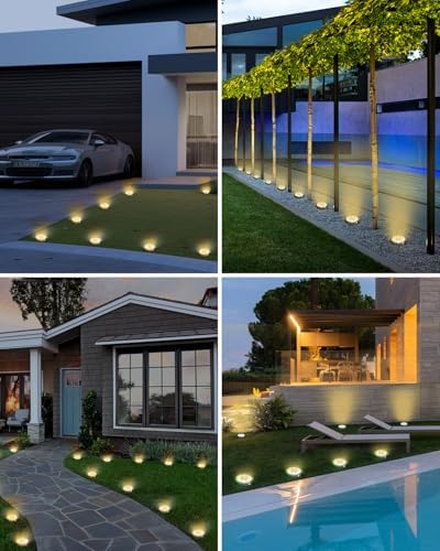btfarm 12 Pack Solar Lights Outdoor Waterproof, 8 LED Solar Ground Lights - Image 5