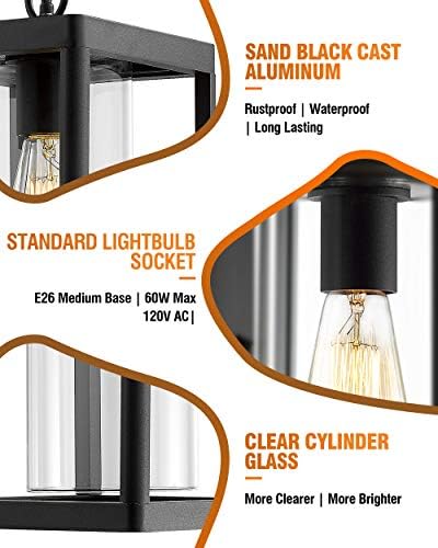 Beionxii Outdoor Pendant Light, Modern Exterior Hanging Porch Lantern - Image 3
