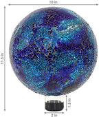Sunnydaze 10" Mosaic Glass Gazing Ball for Garden, Globe for Outdoor Decor - Image 5