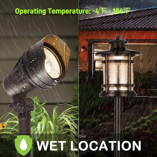 hykolity Low Voltage LED Landscape Kits, 12V-15V Pathway Flood Light Kits - Image 6