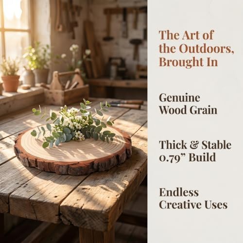Abaodam Garden Stepping Stones Outdoor, Wooden Tree Ring Stepping Stone - Image 4