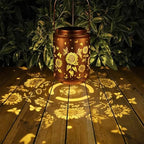 2 Pack Solar Outdoor Lanterns Butterflies Garden Decor LED Light Hanging - Image 3