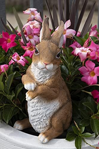 CLEVER GARDEN Rabbit Garden Statue Outdoor Décor, Resin Figurine Decoration for Lawn, Yard, Patio, Porch, and More - Image 5