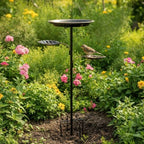 Bird Bath Feeder Elevated Tray Bowl Basin Stake with Iron Metal Construction Style for Outdoor Bird Care Effortless Ground Stake Setup Suitable for, Copper, Style to 3 - Image 6